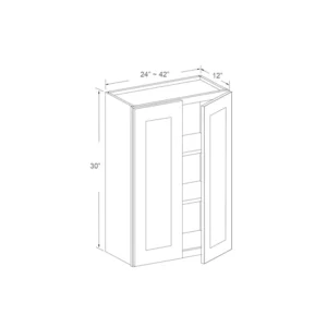 Wall Cabinet – 30″ High – Double Door – 33in