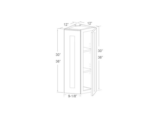 Wall End Corner Cabinet – 36in