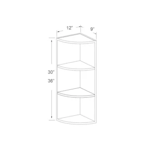 Wall End Open Shelf – 30in