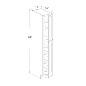 18″ WIDTH X 84″ HEIGHT X 24″ DEPTH Pantry Cabinet With Roll-Out Trays