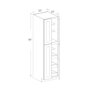 24″ WIDTH X 84″ HEIGHT X 24″ DEPTH Pantry Cabinet With Roll-Out Trays