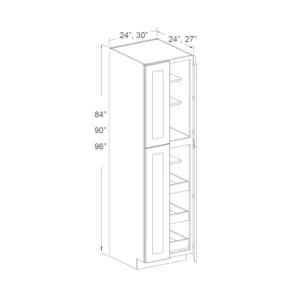 24″ WIDTH X 96″ HEIGHT X 27″ DEPTH Pantry Cabinet With Roll-Out Trays
