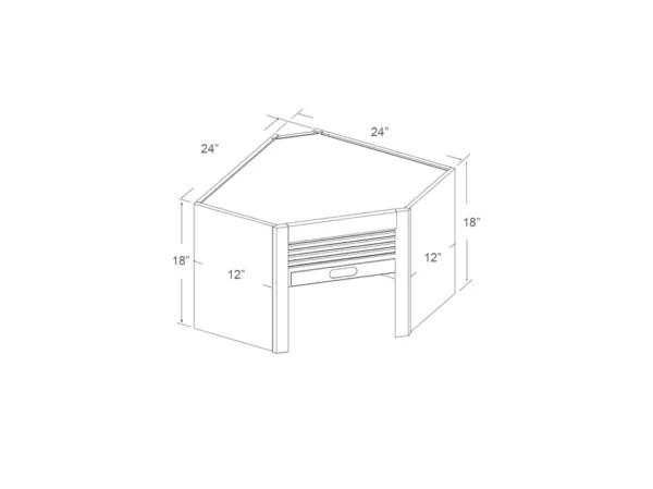 Appliance Garage / Counter Tambour – 24in