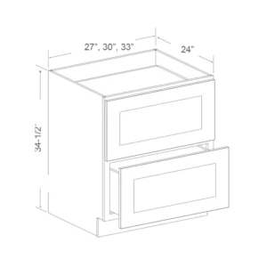 Drawer Base With 2 Drawers – 30in Wide