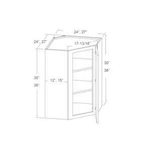 Wall Diagonal Cabinet 24″ X 30″H