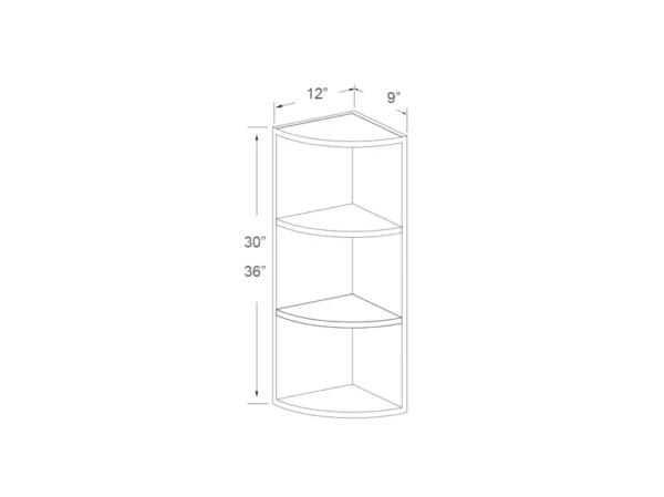 Wall End Open Shelf – 30in