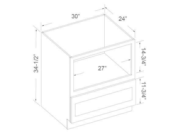 30”W MICROWAVE BASE CABINET
