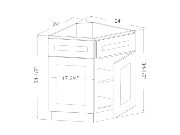 Base End Cabinet 24″ Wide
