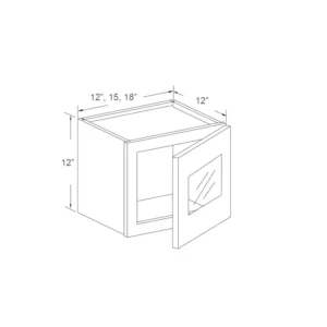 Wall Cabinet Glass Insert Door 12″H – 15″
