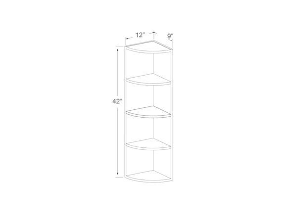 Wall End Open Shelf – 42in