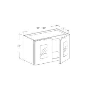 Wall Cabinet ‘W’ Glass Insert Doors – 27″
