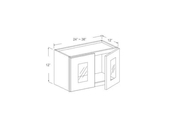 Wall Cabinet ‘W’ Glass Insert Doors – 27″