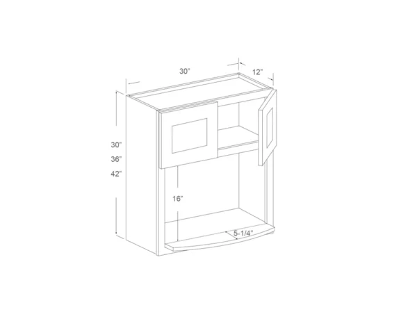 Microwave Cabinet 27″ Wide – 30in