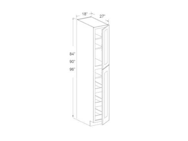 18″ WIDTH X 84″ HEIGHT X 24″ DEPTH Pantry Cabinet With Roll-Out Trays