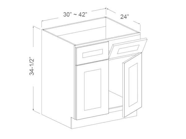Sink Base Cabinet – 36in Wide