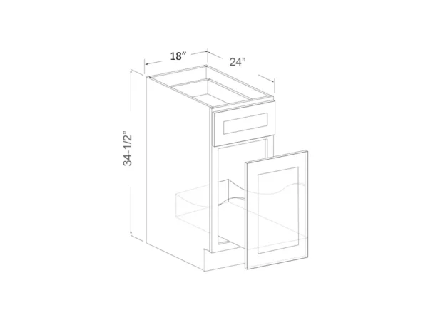 Waste Bin Base Cabinet
