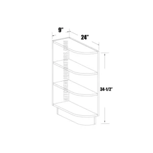 Base End Open Shelf – Left