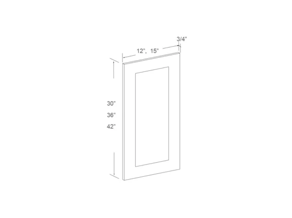 Dummy / False Door – Full Wood Door – 15in, 30in