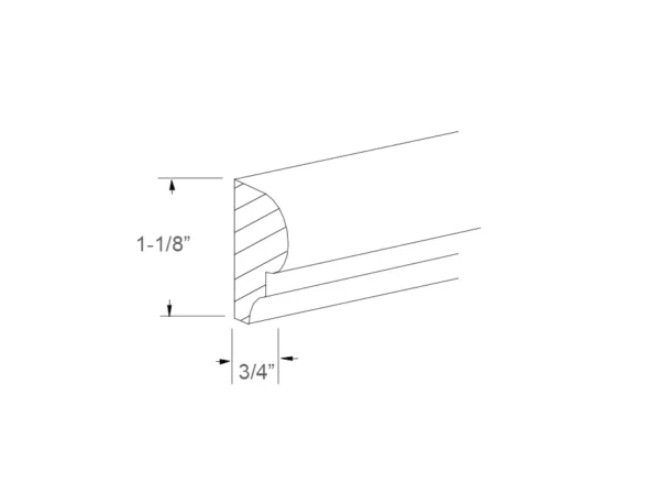 Chair Rail Molding – 1/2